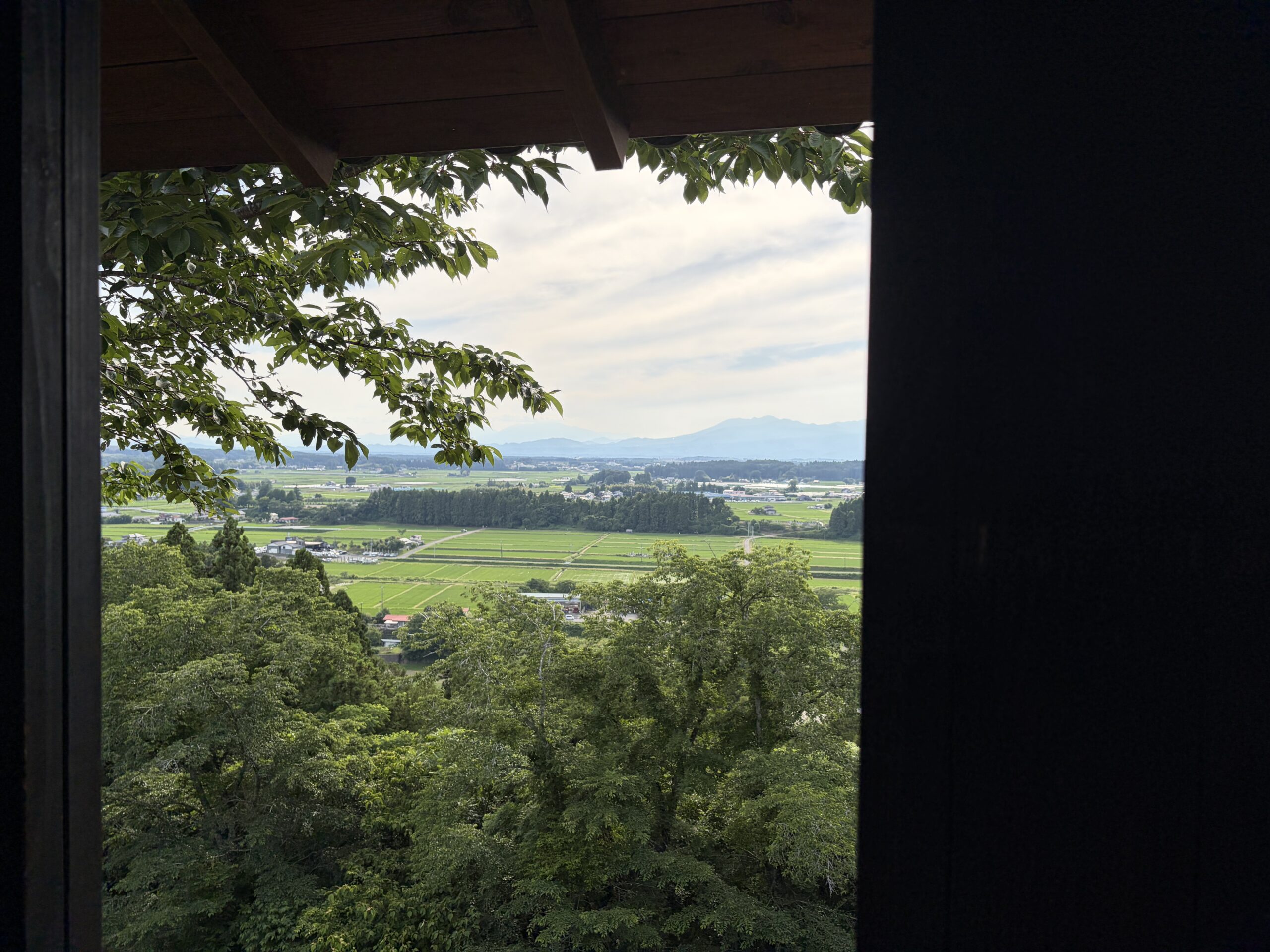 黒羽城址公園の展望台から見た那須野が原の眺望