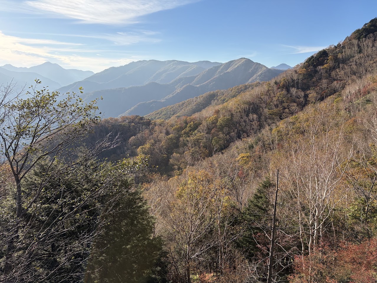 紅葉が終盤を迎えた10月下旬の奥日光の山